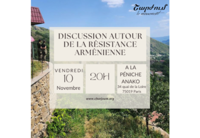 Vendredi 10 novembre 2023 à Paris: discussion autour de la résistance arménienne
