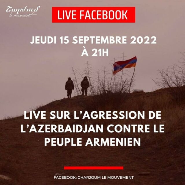 Nous serons en live demain soir à 21h sur Facebook pour aborder la situation en Arménie. N'hésitez pas à nous écrire pendant l'émission pour nous faire part de vos questions et de vos réflexions sur la situation actuelle.

On est ensemble