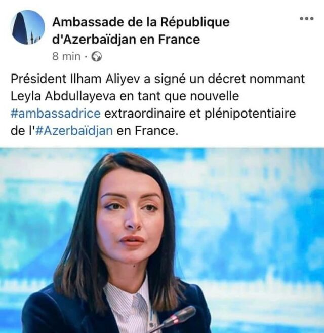 Son prédécesseur, qui a battu le record de plaintes qu'un ambassadeur azerbaïdjanais à déposé à l'encontre du mouvement Charjoum, n'a pas supporté la pression.